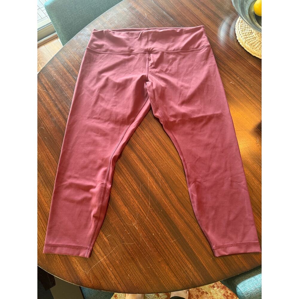 Lululemon Align High Rise Crop 23” Size 20 Burgundy Wine Nulu Yoga Leggings